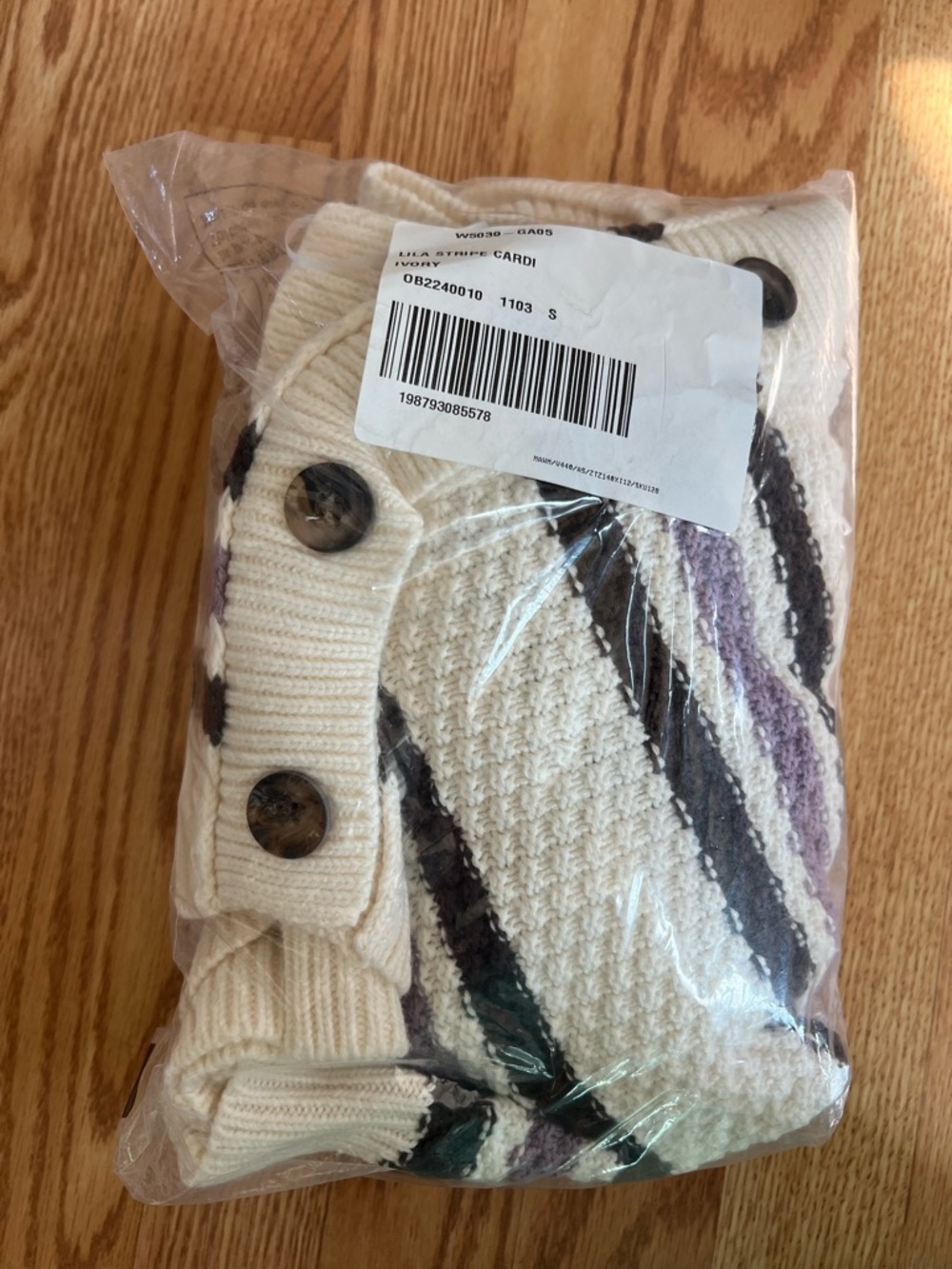Free People Striped Cardi in Ivory Combo Size Small & Medium NWT - Picture 2 of 12